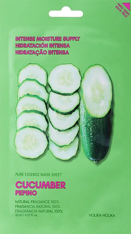 Sheet Mask "Cucumber" - Holika Holika Pure Essence Mask Sheet Cucumber — photo N1