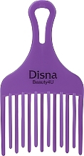 PE-401 Afro Hair Comb, 18.2 cm, purple - Disna Ahuecador Comb — photo N1