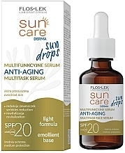 Fragrances, Perfumes, Cosmetics Multifunctional Sunscreen Face Serum - Floslek Sun Care Derma Anti-Aging Multitask Serum SPF 20