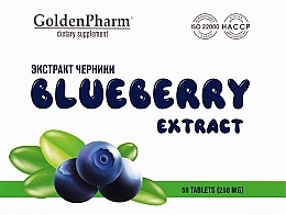 Fragrances, Perfumes, Cosmetics Blueberry Extract Dietary Supplement - Golden Pharm