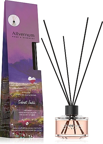 Reed Diffuser "The Secret of India" with sticks - Allverne Home&Essences Diffuser  — photo N1