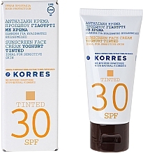 Fragrances, Perfumes, Cosmetics Face Sunscreen - Korres Sunscreen Face Cream Yoghurt Tinted SPF30