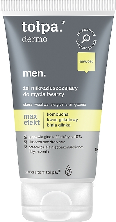 Renewal Glycolic Acid Cleansing Gel - Tolpa Dermo Men Max Effect Gel — photo N1