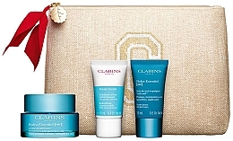 Set - Clarins Hydra-Essentiel Collection (cr/50ml + scr/15ml + cr/15ml + bag/1pc) — photo N2