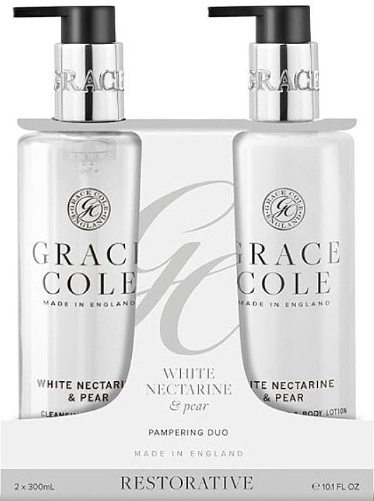 キット - Grace Cole White Nectarine & Pear (h/wash/300ml + h/lot/300ml) — photo N1