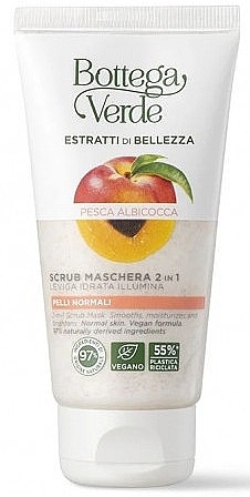 Peach and Apricot Face Scrub Mask - Bottega Verde Beauty Extracts 2-In-1 Scrub Mask — photo N1