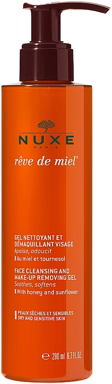 Cleansing Face Gel "Honey Dream" - Nuxe Reve de Miel Face Cleansing And Make-Up Removing Gel — photo N1