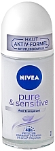 Roll-On Deodorant Antiperspirant - NIVEA Pure And Sensitive Antiperspirant — photo N1