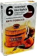 Fragrances, Perfumes, Cosmetics Anti Tobacco Tealights, 6 pcs. - Admit Scented Tea Light Anti Tobacco