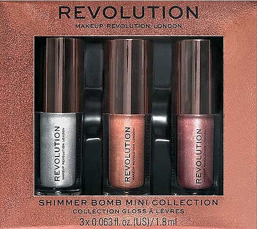 Lip Gloss Set - Makeup Revolution Shimmer Bomb Mini Collection — photo N1