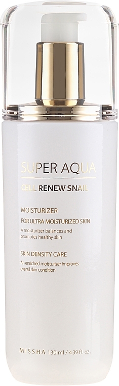 Moisturizing Face Emulsion - Missha Super Aqua Cell Renew Snail Essential Moisturizer — photo N2