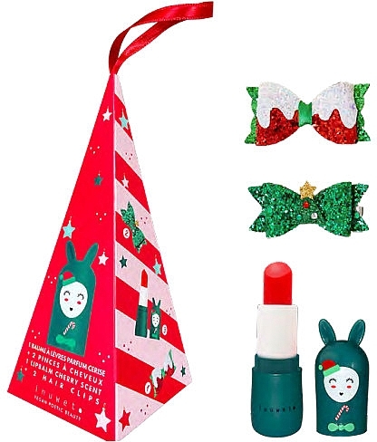 Set - Inuwet Cone Bunny X Mas (lip/balm/3.5ml + clips/2pcs) — photo N1