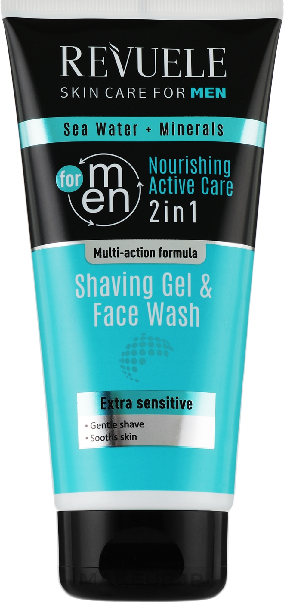 2-in-1 Shaving & Cleansing Gel - Revuele Men Care Sea Water & Minerals Shaving Gel & Face Wash — photo 180 ml