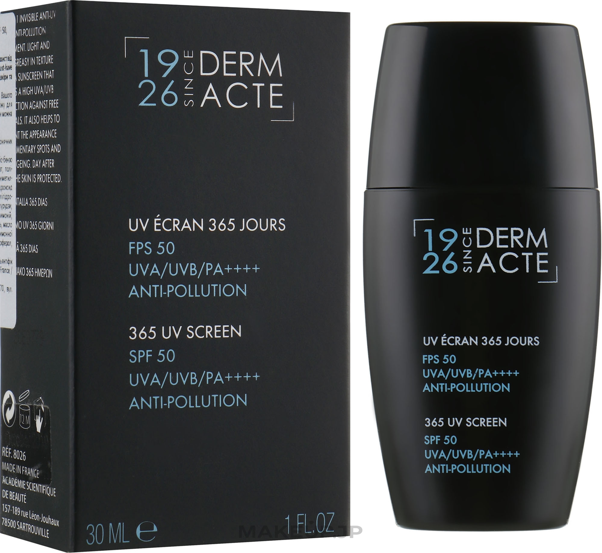 Protection Cream "365 days" - Academie Derm Acte UV Screen Jours FPS 50 — photo 30 ml