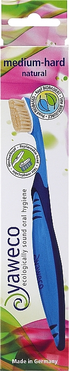 Toothbrush with Refill Heads, blue - Yaweco — photo N1