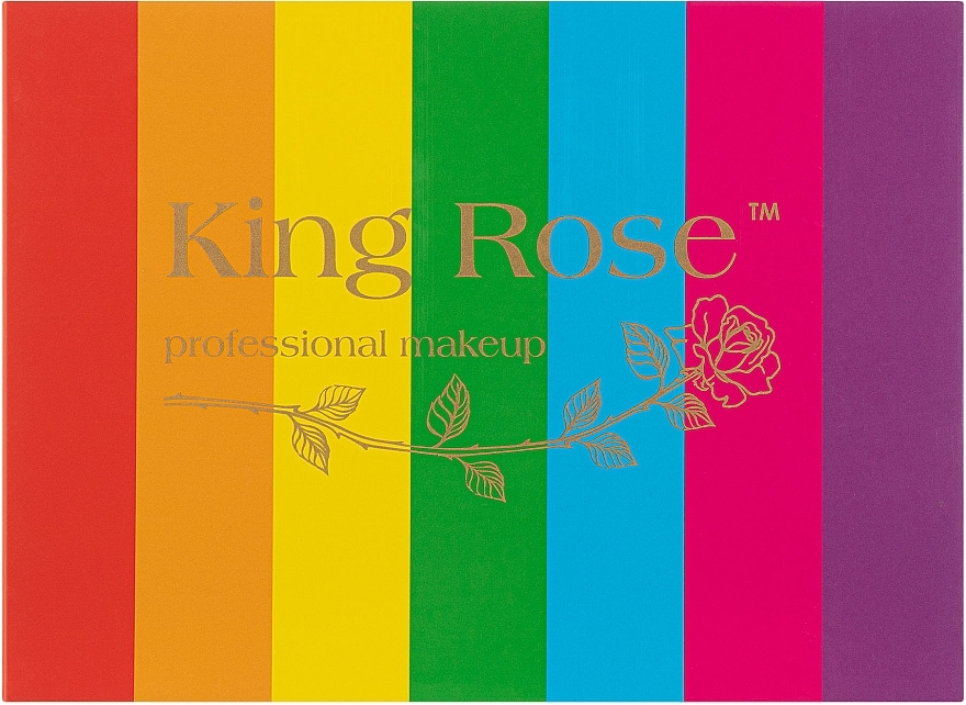 Eyeshadow & Glitter Palette "Rainbow", 35 shades - King Rose — photo N1