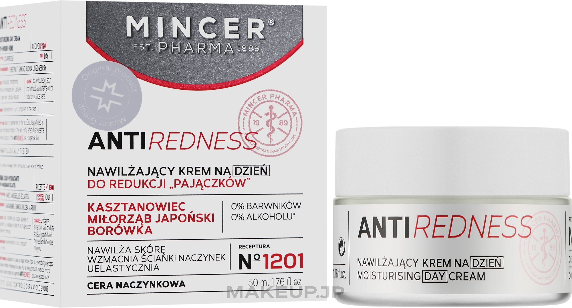 Moisturizing Anti Spider Veins Day Cream - Mincer Anti Redness 1201 — photo 50 ml