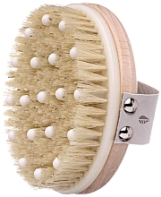 Natural Bristles Massage Brush - Hydrea London Combination Detox Massage Brush — photo N1