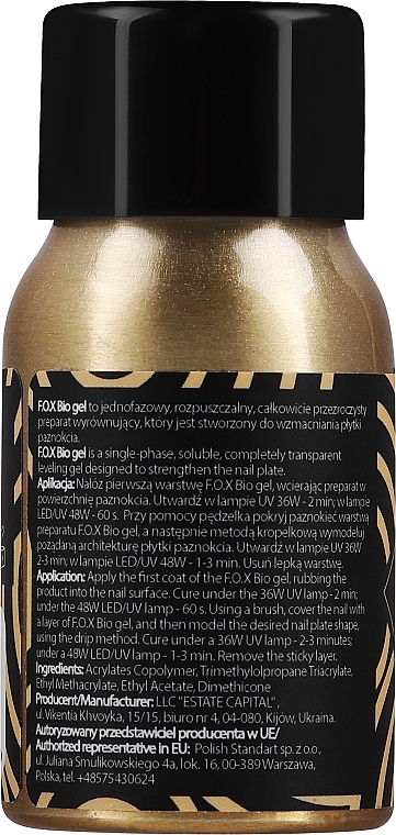 Transparent Bio-Gel - F.o.x Bio Gel 3 in 1 Base Top Builder — photo N6