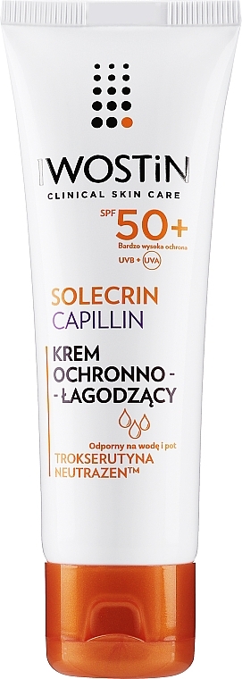 Sunscreen Cream SPF 50 - Iwostin Solecrin Capillin Cream SPF 50 — photo N1