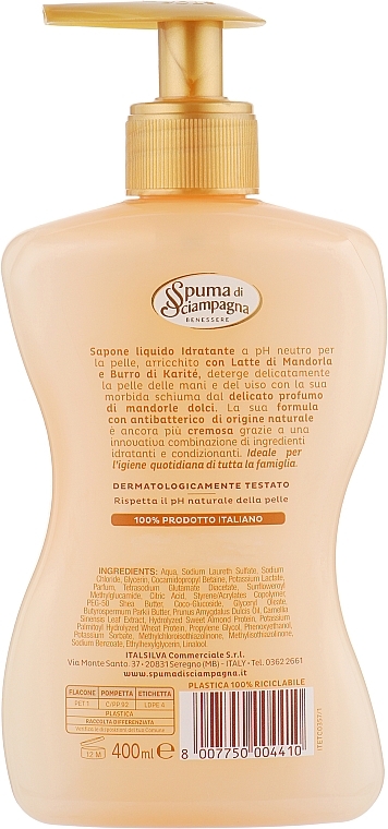 Liquid Soap with Almond Milk & Shea Butter - Spuma di Sciampagna Liquid Soap — photo N8