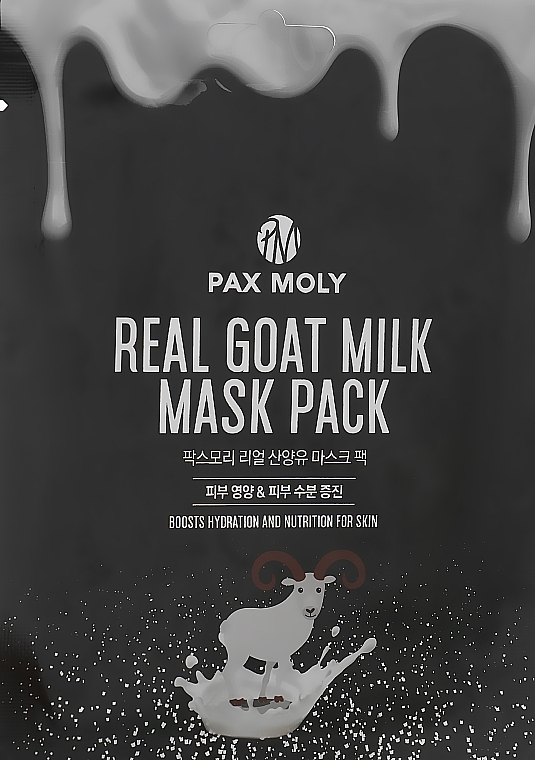 Goat Milk Sheet Mask - Pax Moly Real Goat Milk Mask Pack — photo N1