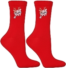 Fragrances, Perfumes, Cosmetics Women Socks with Christmas Motif CSLS250-020, red - Moraj