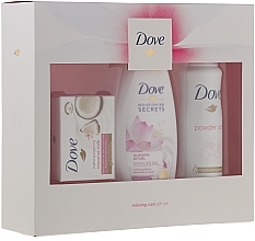 Fragrances, Perfumes, Cosmetics Set - Dove Relaxing Care Gift Set (sh/gel/250ml + deo/spray/150ml + soap/100g)