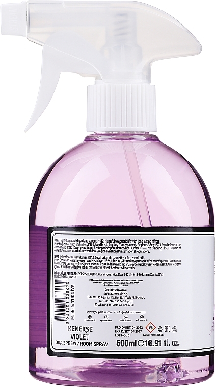Air Freshener Spray 'Violet' - Eyfel Perfume Room Spray Violete — photo N2