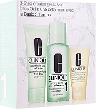 Fragrances, Perfumes, Cosmetics Set - Clinique 3-Step System Type I (soap/50ml + lot/100ml + lot/30ml)