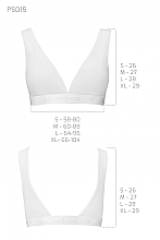 Cotton Sport Top with Deep Neckline PS015, white - Passion — photo N3