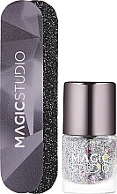 Set - Magic Studio Black Crystal Mini Nail Set (nail/polish/3.2ml + nail/file/2pcs) — photo N2