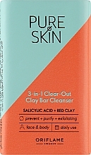 Fragrances, Perfumes, Cosmetics Face & Body Soap - Oriflame Pure Skin 3 In 1 Clear Out Clay Bar Cleanser