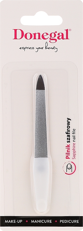 Double-Sided Sapphire Nail File, 10 cm, 9261, white - Donegal — photo N4