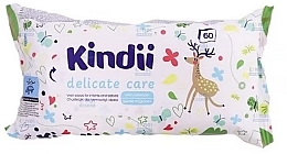 Fragrances, Perfumes, Cosmetics Kids Wet Wipes, 60 pcs - Kindii Delicate Care Wipes