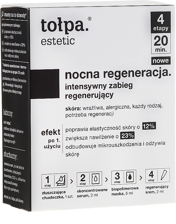 4-Step Face Repairing Treatment, night - Tołpa Estetic 4 Step Intensive Treatment Care — photo N1