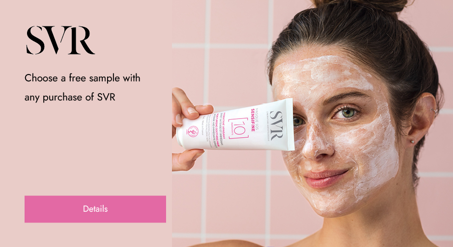 Buy any SVR products and choose a free sample of Sensifine facial product