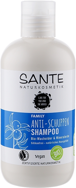 Anti-Dandruff Bio Shampoo "Juniper & Mineral Clay" - Sante Family Anti-Dandruff Shampoo — photo N1