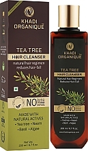 Natural Anti Dandruff & Anti Hair Loss Ayurvedic Shampoo "Black Tree", sulfate-free - Khadi Organique Tea Tree Hair Cleanser — photo N2