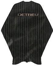 Fragrances, Perfumes, Cosmetics Hairdressing Cape, Black & Gold Striped, 135x150 cm - Detreu