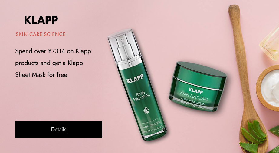 Spend over ¥7314 on Klapp products and get a Klapp Sheet Mask for free