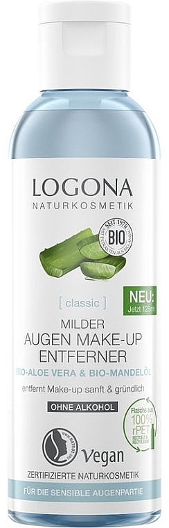 Eye Makeup Remover with Organic Aloe Vera & Almond Oil - Logona Classic Mild Eye Make-up Remover Organic Aloe Vera & Almond Oil — photo N1