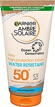 Fragrances, Perfumes, Cosmetics Sunscreen Lotion - Garnier Ambre Solaire Ocean Conservancy Lotion SPF50+