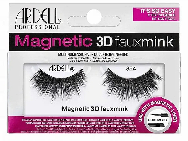 Magnetic False Lashes - Ardell Magnetic Lash 3D Faux Mink 854 — photo N1