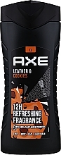 3-in-1 Shower Gel-Shampoo - Axe Leather & Cookies 3in1 Body Hair Face Wash — photo N1