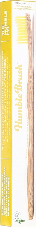 Bamboo Toothbrush, yellow - The Humble Co. Adult Yellow Soft Toothbrush — photo N1