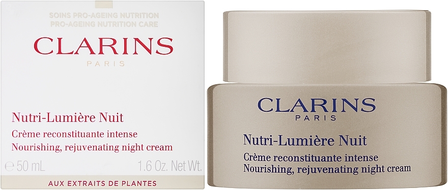 Night Rejuvenating Cream - Clarins Nutri-Lumière Nuit Nourishing Rejuvenating Night Cream — photo N2
