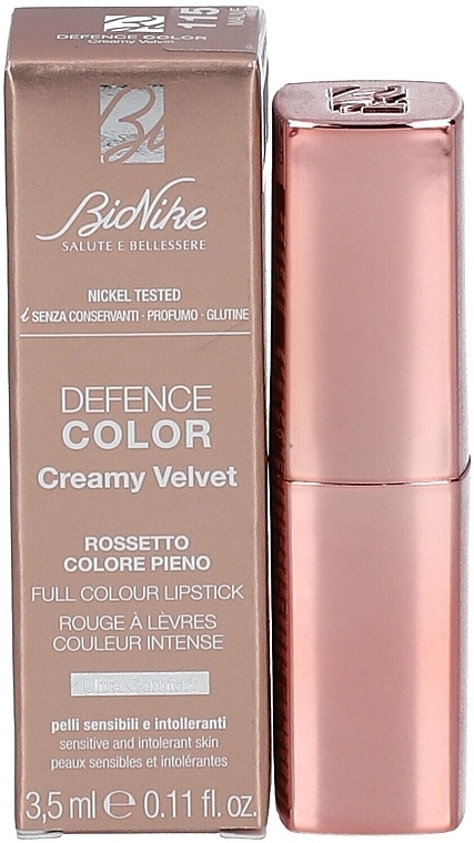 Lipstick - BioNike Defence Color Creamy Velvet Full Colour Lipstick — photo N4