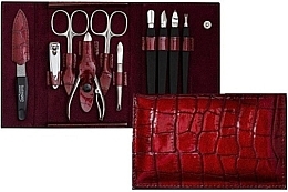Fragrances, Perfumes, Cosmetics Manicure Set, PL25204 - Credo Solingen Premium Line Family Red