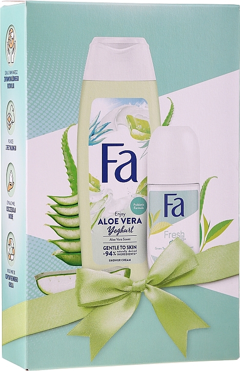 Set - Fa Aloe Vera And Green Tea (deo/50ml + sh/gel/250ml) — photo N1